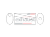 Hurricane - 210x125 Oval 2.5”x16” Offset Centre Straight Through Stainless Muffler