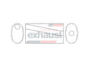 Hurricane - 210x125 Oval 3”x14” Offset Centre Straight Through Stainless Muffler