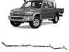 Redback - 4x4 Extreme Duty Exhaust for Toyota Landcruiser 79 Series Double Cab with Auxiliary Fuel Tank (01/2012 - 10/2016)