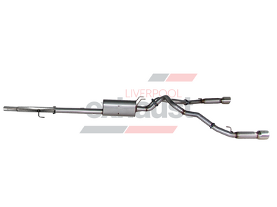 Hurricane - Dodge Ram DS Laramie 2017-2020 1500 5.7lt V8 409 Stainles Steel Single 3.5" Dual 3" Cat Back System With 5" Single Outlet Stainless Steel Tips