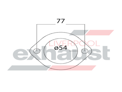 Hurricane - 2 Bolt Flange With 54mm Port