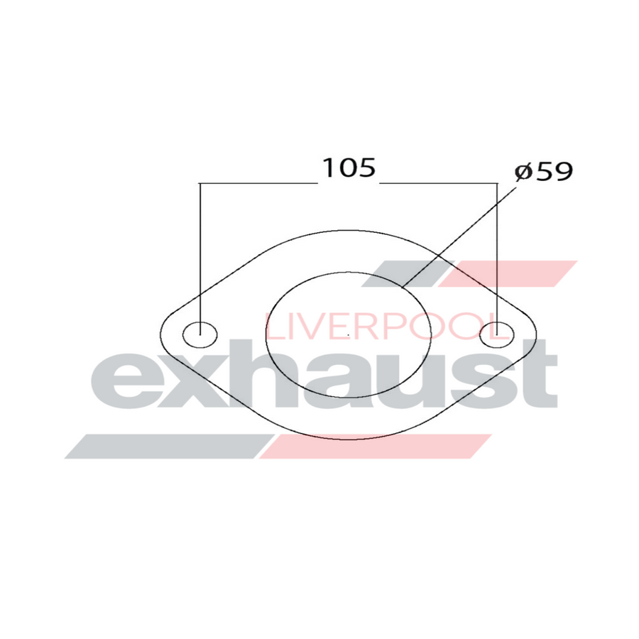 Hurricane - 2 Bolt Flange With 59mm Port