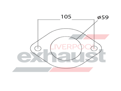 Hurricane - 2 Bolt Flange With 59mm Port Universal Gasket