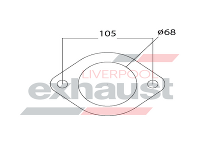 Hurricane - 2 Bolt Flange With 68mm Port