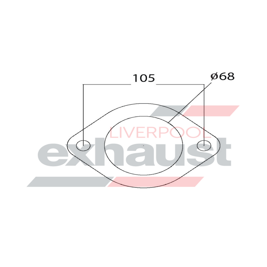 Hurricane - 2 Bolt Flange With 68mm Port