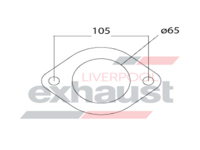 Hurricane - 2 Bolt Flange With 65mm Port Universal Gasket