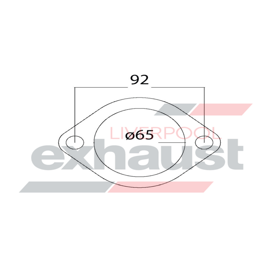 Hurricane - 2 Bolt Flange With 65mm Port