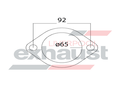 Hurricane - 2 Bolt Flange With 65mm Port Universal Gasket