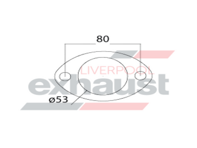 Hurricane - 2 Bolt With 53mm Port Universal Gasket