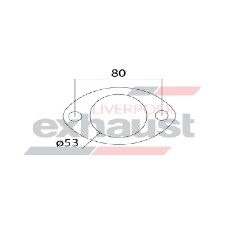 Hurricane - 2 Bolt With 53mm Port Universal Gasket