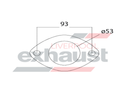 Hurricane - 2 Bolt Flange With 53mm Port