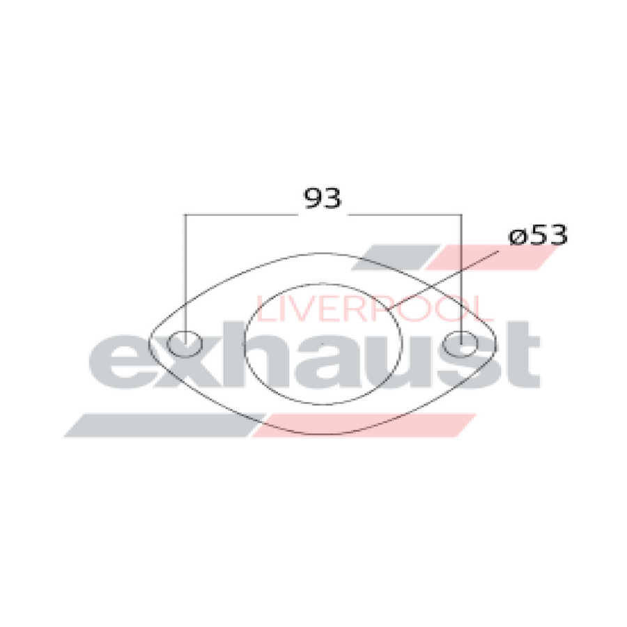 Hurricane - 2 Bolt Flange With 53mm Port