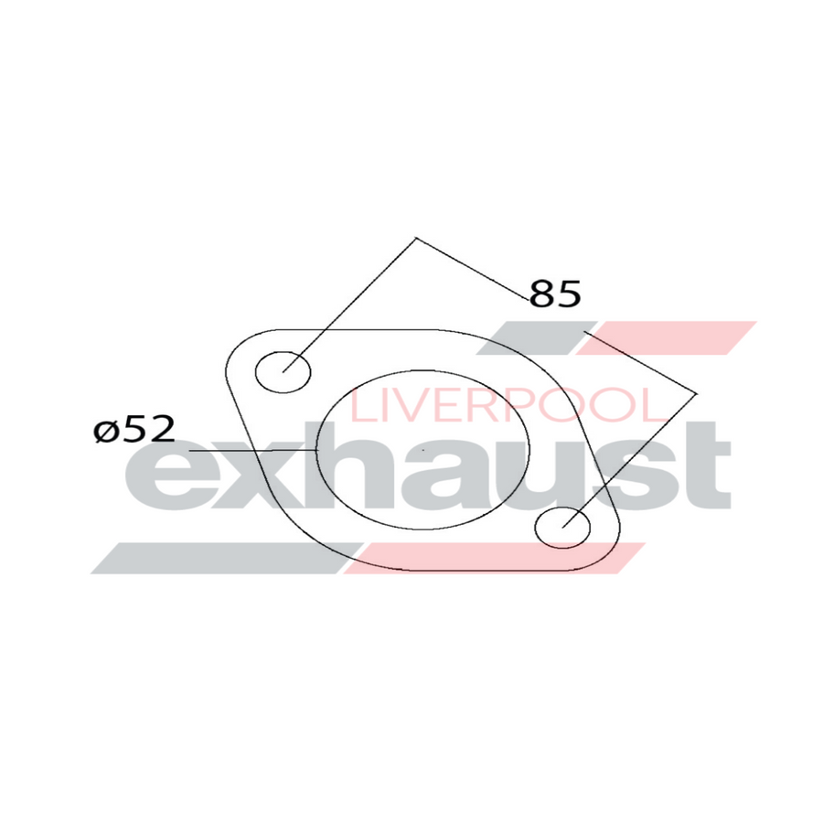 Hurricane - 2 Bolt Flange With 52mm Port