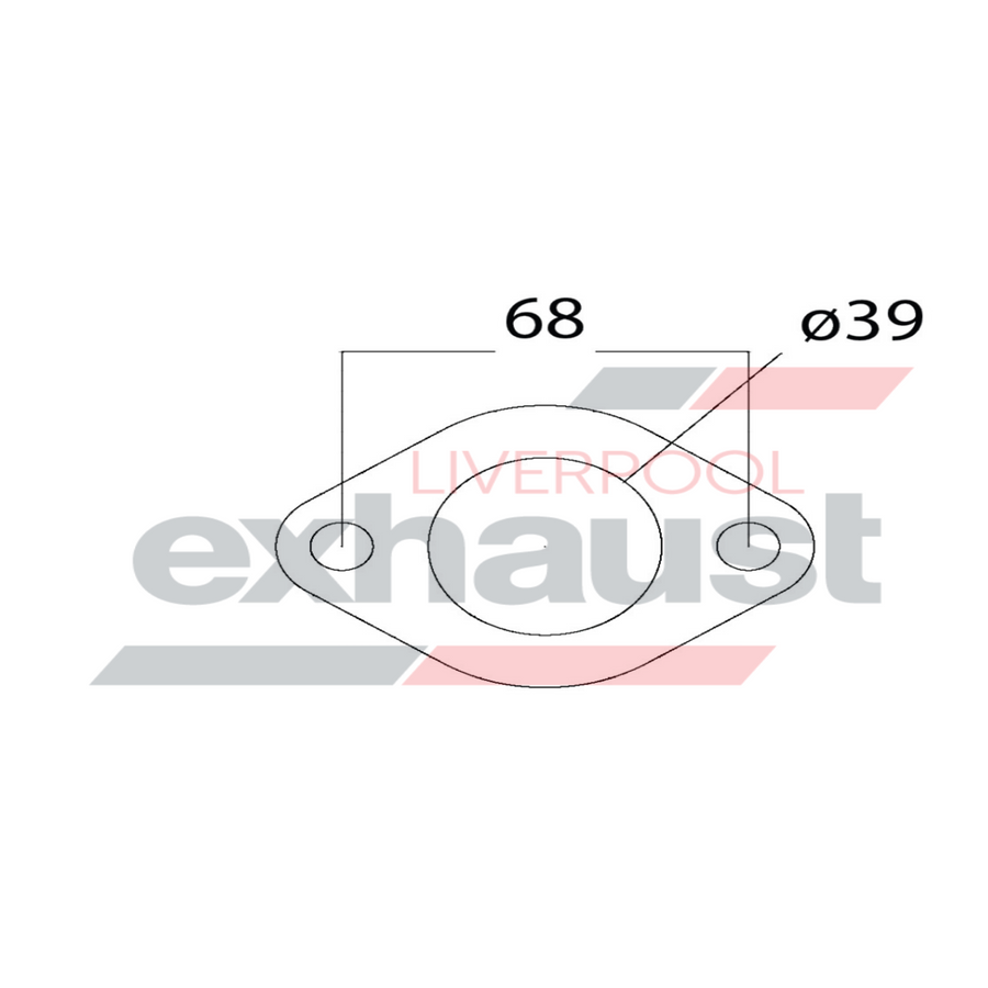 Hurricane - 2 Bolt Flange With 39mm Port Universal Gasket
