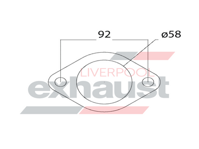 Hurricane - 2 Bolt Flange With 58mm Port