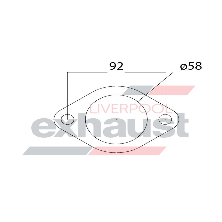 Hurricane - 2 Bolt Flange With 58mm Port