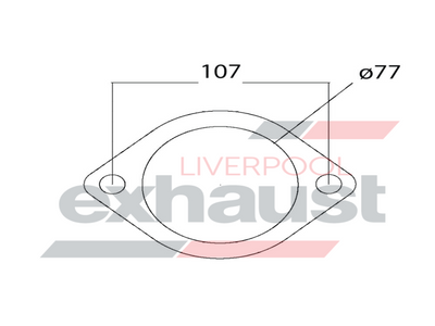 Hurricane - 2 Bolt Flange With 77mm Port