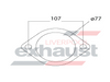 Hurricane - 2 Bolt Flange With 77mm Port Universal Gasket