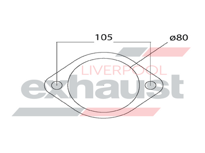 Hurricane - 2 Bolt Flange With 80mm Port