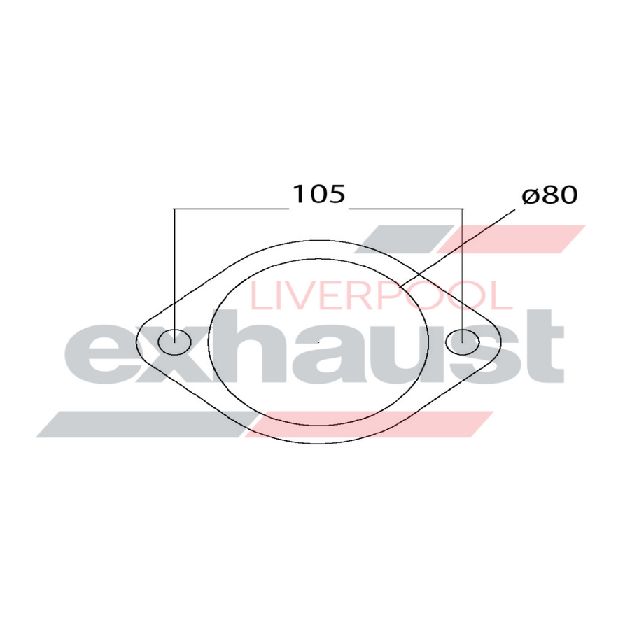 Hurricane - 2 Bolt Flange With 80mm Port