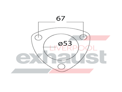 Hurricane - 3 Bolt Flange With 53mm Port