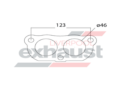 Hurricane - 3 Bolt Flange With 46mm 2 Ports