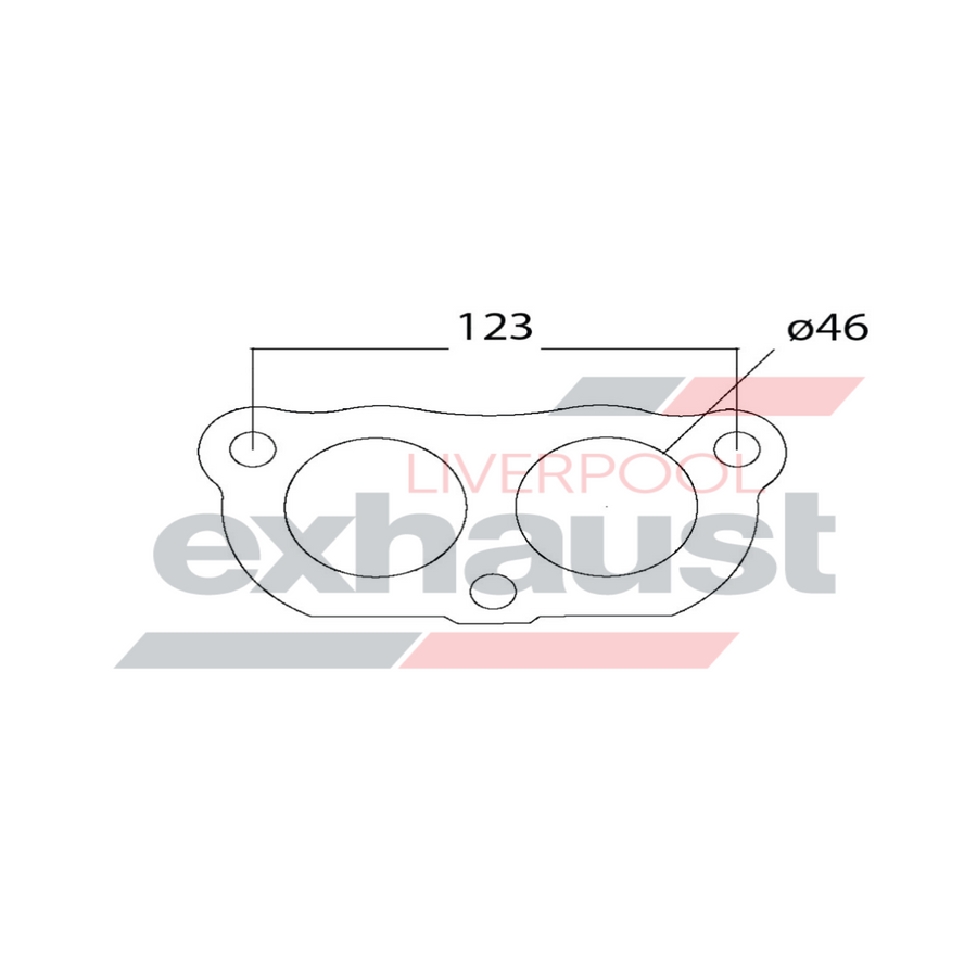 Hurricane - 3 Bolt Flange With 46mm 2 Ports