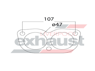 Hurricane - 3 Bolt Flange With 47mm 2 Ports Universal Gasket