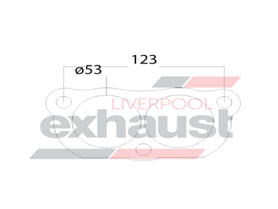 Hurricane - 2 Bolt Flange With 58mm Port Universal Gasket