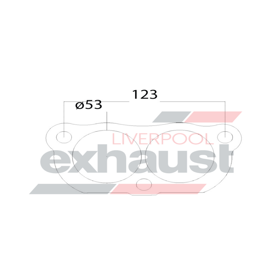 Hurricane - 2 Bolt Flange With 58mm Port Universal Gasket