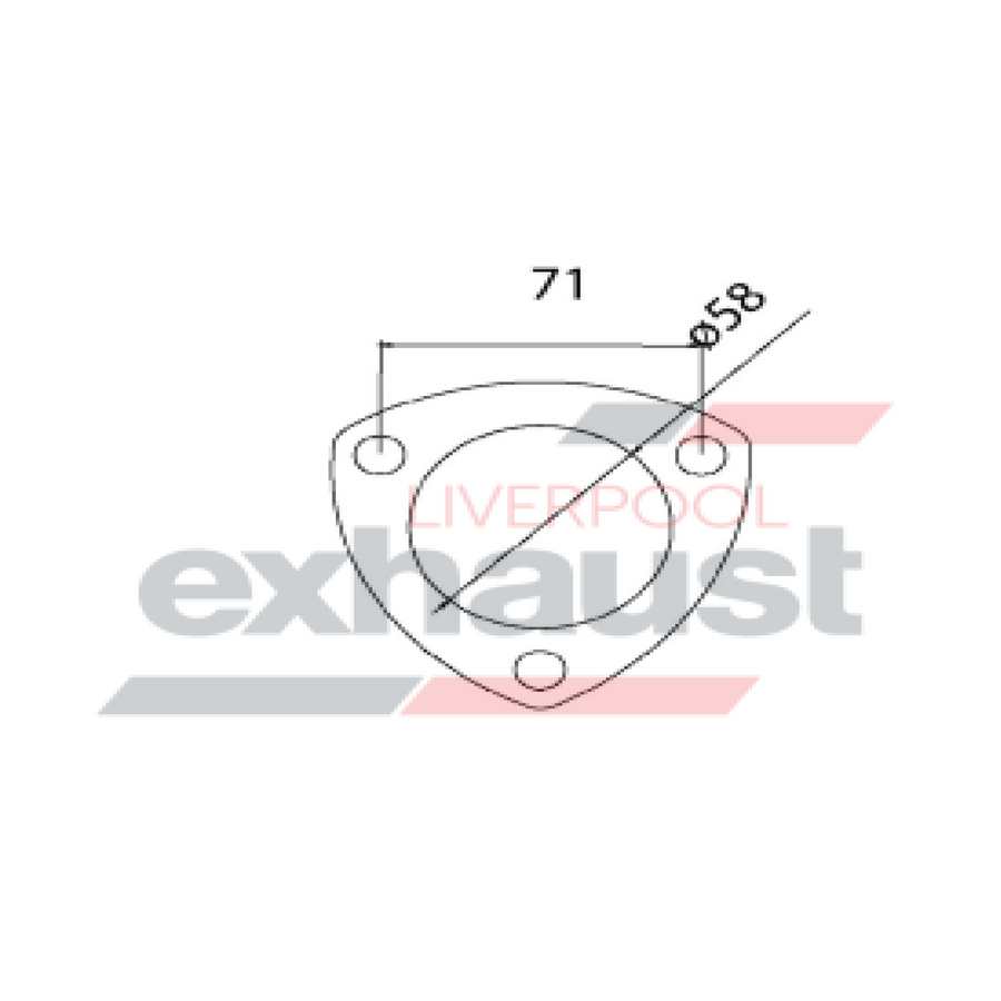 Hurricane - 3 Bolt Flange With 58mm Port