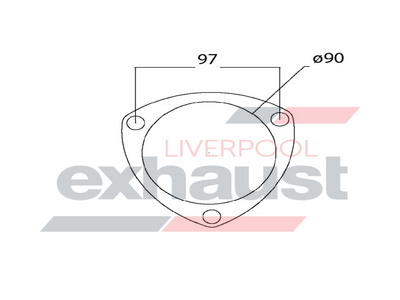 Hurricane - 3 Bolt Flange With 90mm Port
