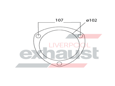 Hurricane - 3 Bolt Flange With 102mm Port