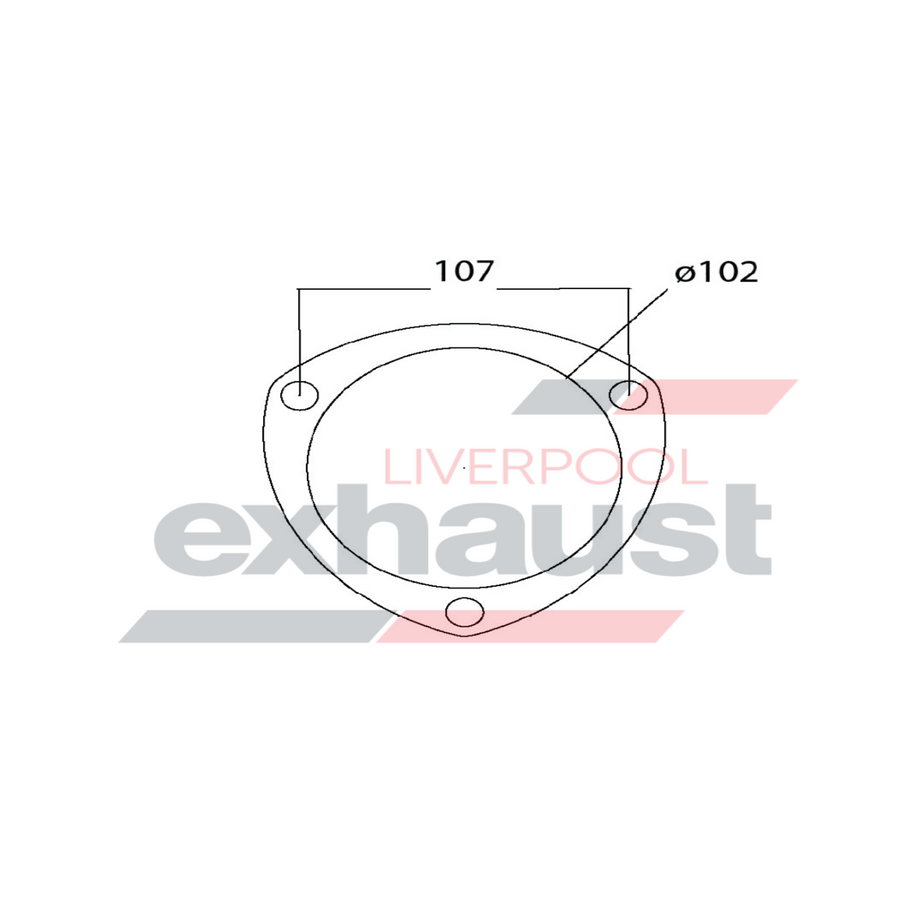 Hurricane - 3 Bolt Flange With 102mm Port