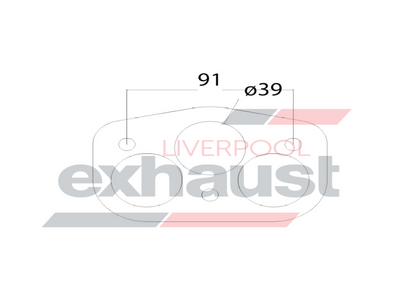 Hurricane - 3 Bolt Flange With 39mm 3 Ports Universal Gasket