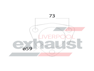 Hurricane - 3 Bolt Flange With 59mm Port