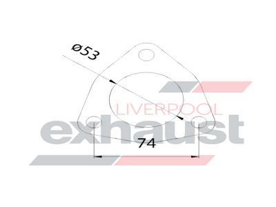 Hurricane - 3 Bolt Flange With 53mm Port