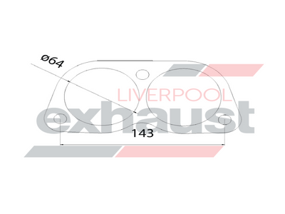 Hurricane - 3 Bolt Flange With 64mm 2 Ports Universal Gasket