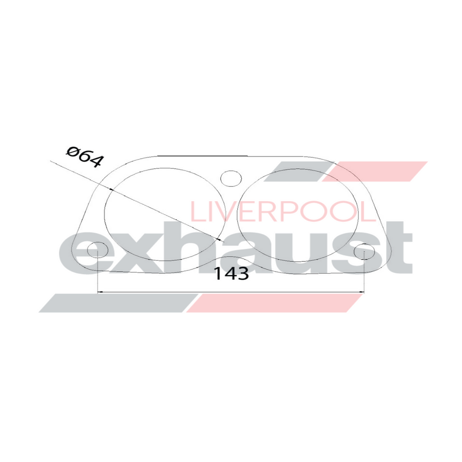 Hurricane - 3 Bolt Flange With 64mm 2 Ports