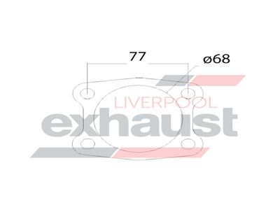 Hurricane - 4 Bolt Flange With 68mm Port Universal Gasket