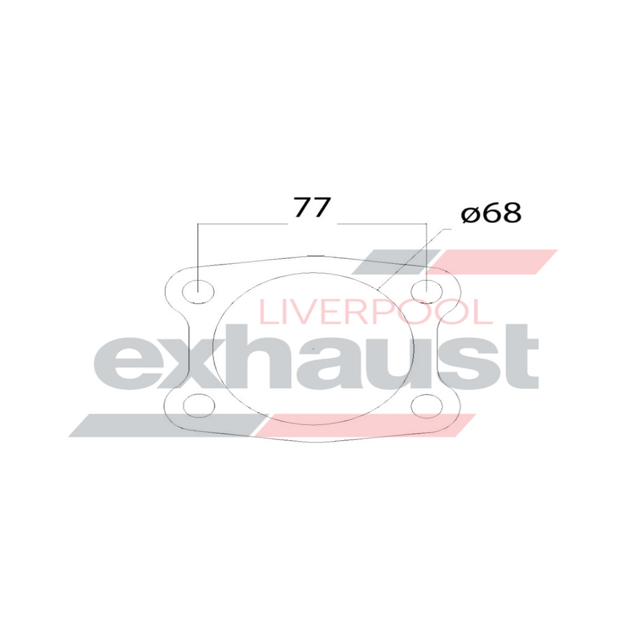 Hurricane - 4 Bolt Flange With 68mm Port Universal Gasket