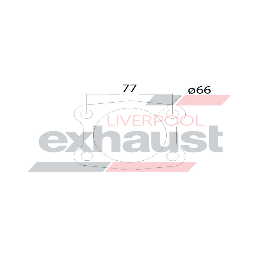 Hurricane - 4 Bolt Flange With 66mm Port Universal Gasket