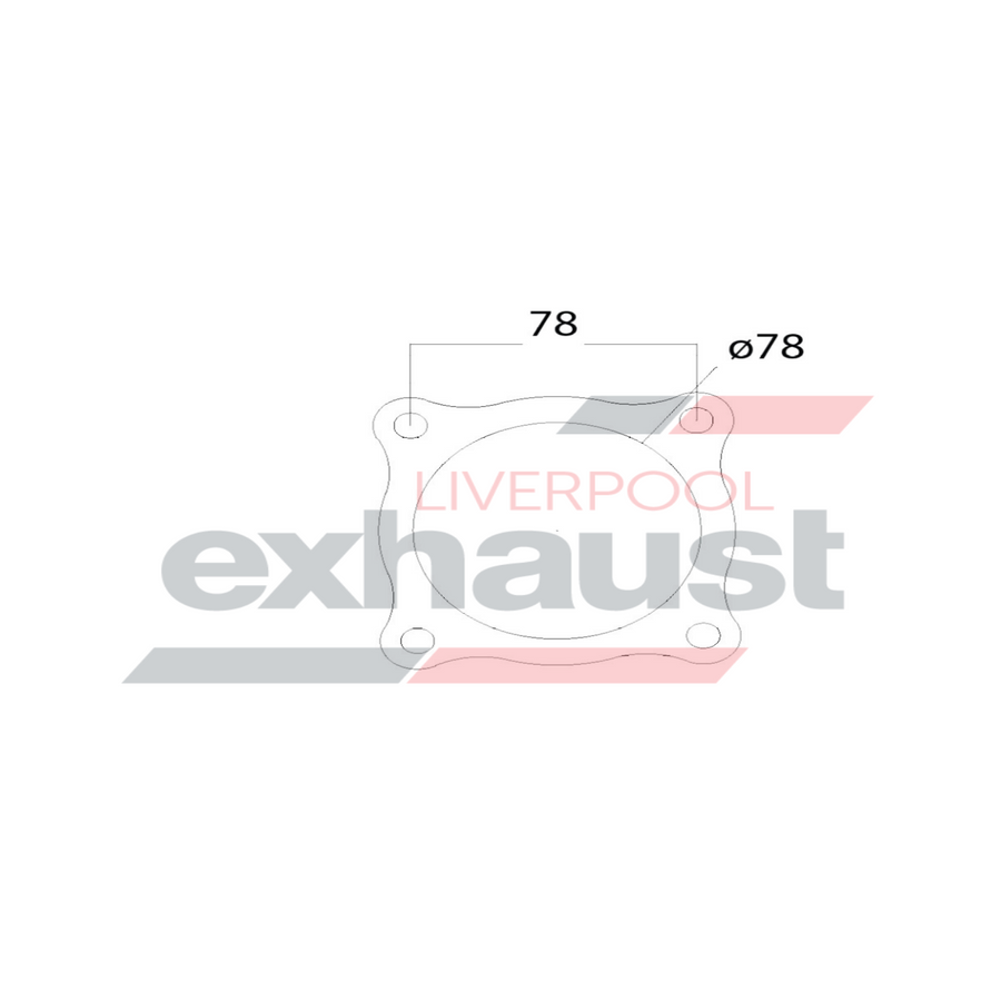 Hurricane - 4 Bolt Flange With 78mm Port Universal Gasket