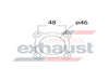 Hurricane - 4 Bolt Flange With 46mm Port Universal Gasket
