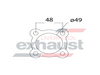 Hurricane - 4 Bolt Flange With 49mm Port Universal Gasket