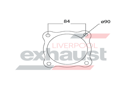 Hurricane - 4 Bolt Flange With 90mm Port