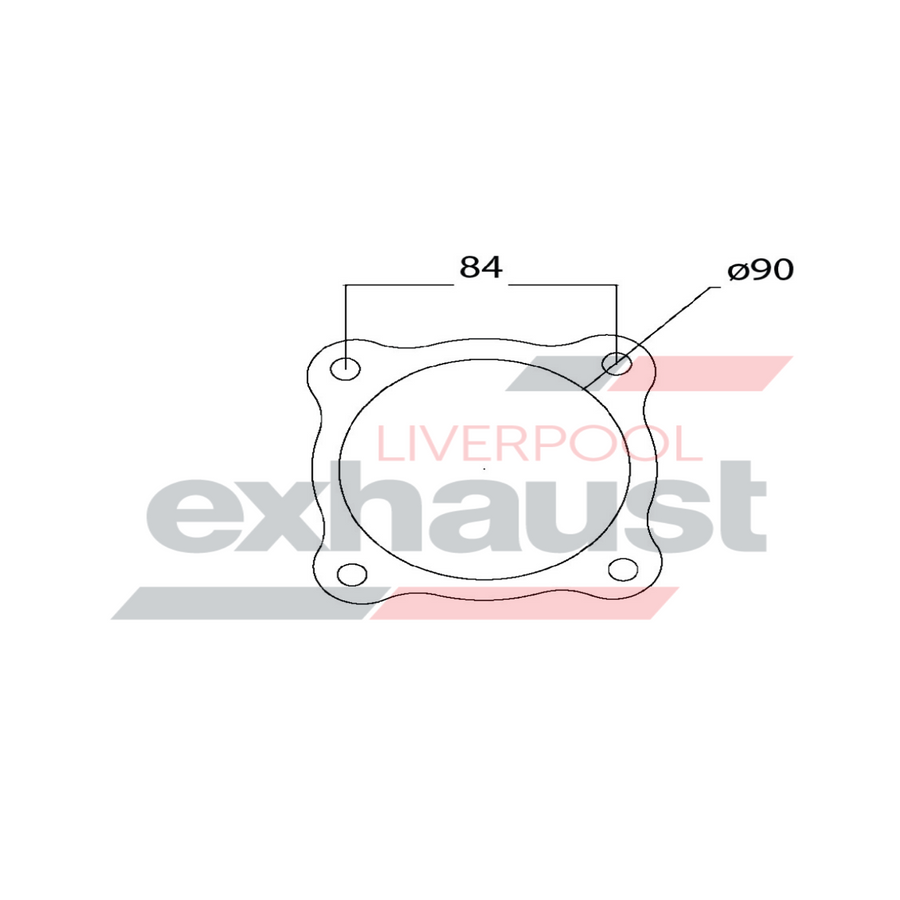 Hurricane - 4 Bolt Flange With 90mm Port