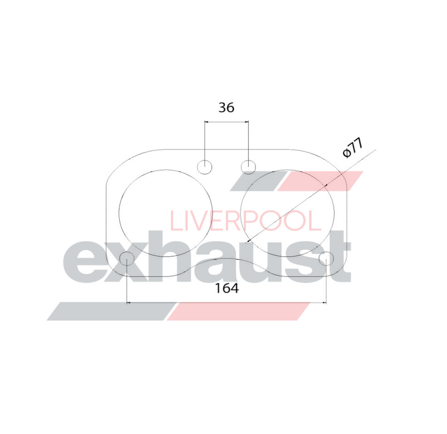 Hurricane - 4 Bolt Flange With 77mm 2 Ports