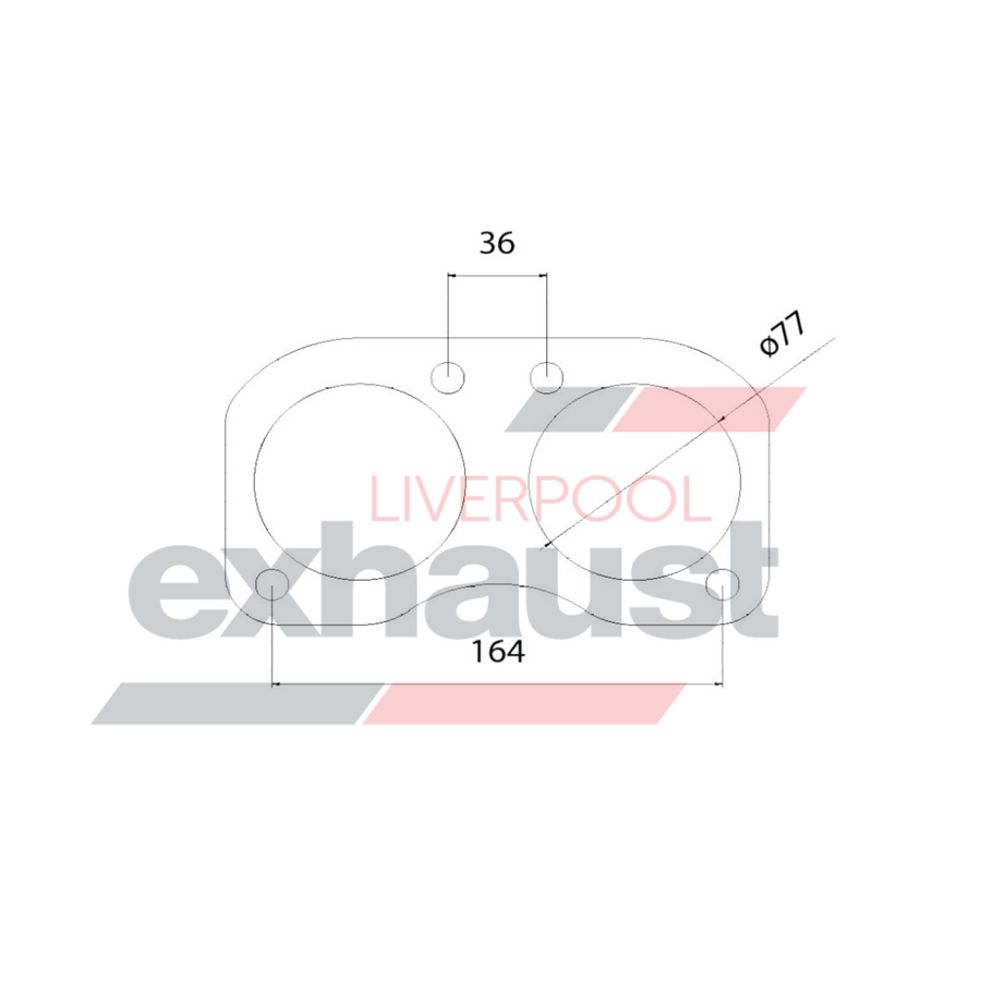 Hurricane - 4 Bolt Flange With 77mm 2 Ports
