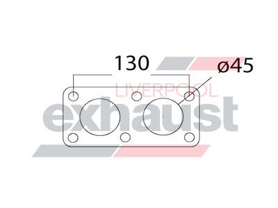 Hurricane - 6 Bolt Flange With 45mm 2 Ports